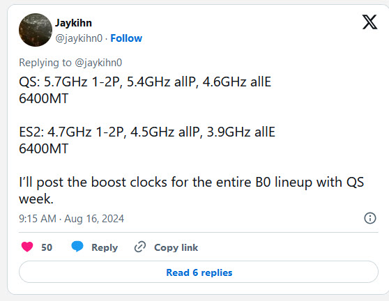 2024 08 18 20 02 52 เผยข้อมูล Intel Core Ultra 9 ในรหัส “Arrow Lake S” รุ่นใหม่มีสเปกจำนวนคอร์ 24C/24T มีความเร็ว 5.7 GHz, 5.4 GHz P core และ 4.6Ghz E Core