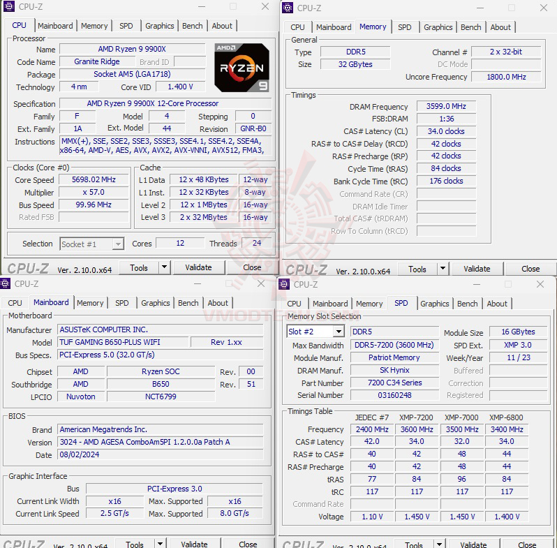 cpuid oc AMD RYZEN 9 9900X Test With AMD B650 Chipset Review