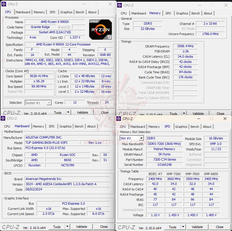 cpuid AMD RYZEN 9 9900X Test With AMD B650 Chipset Review