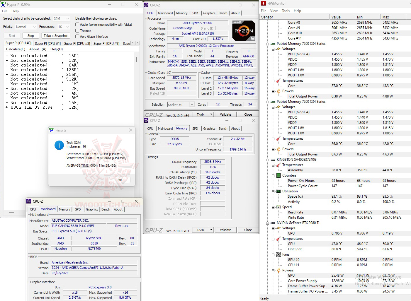 h32 2 AMD RYZEN 9 9900X Test With AMD B650 Chipset Review