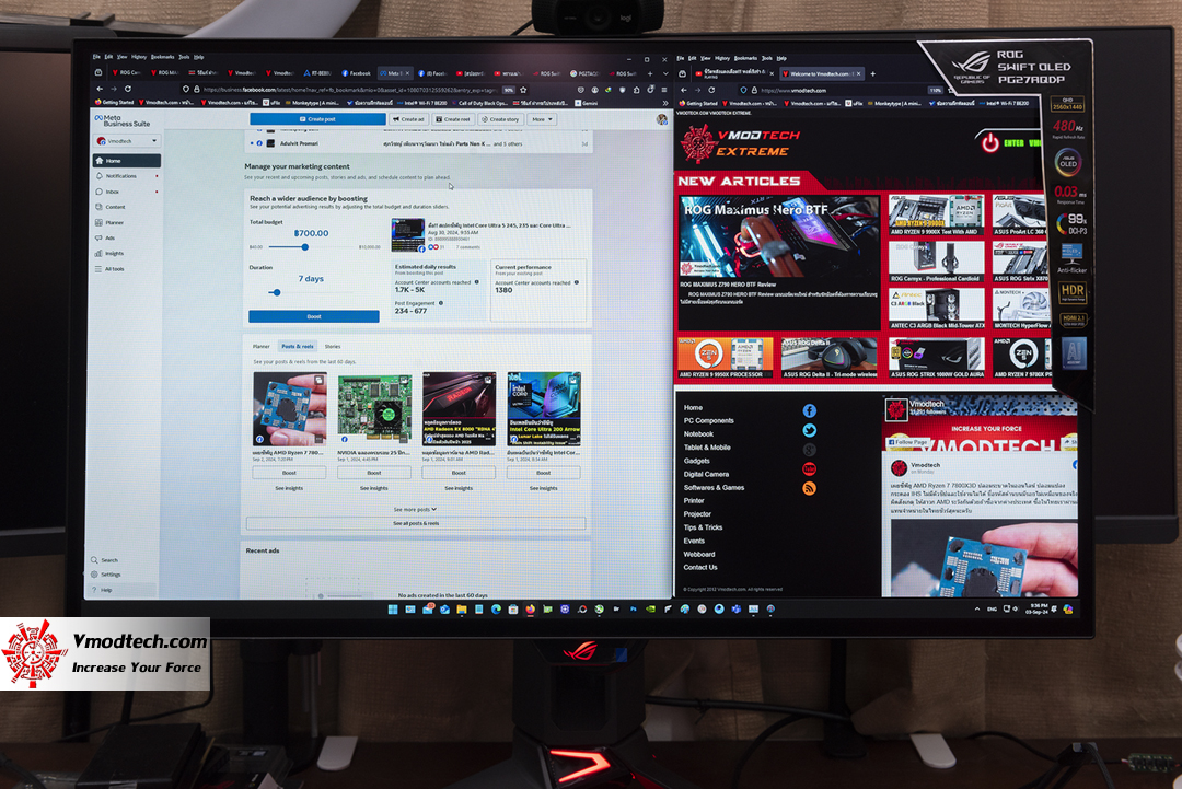 tpp 3810 ROG Swift OLED PG27AQDP gaming monitor 27 inch WOLED panel 480 Hz Review