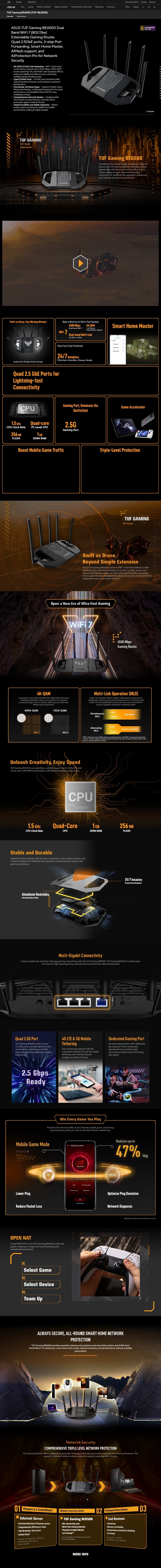  TUF Gaming BE6500 Dual Band WiFi 7 Extendable Gaming Router Review