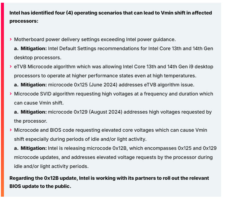 2024 10 05 21 24 31 อินเทลเผยได้อัพเดทไบออส 0x12B เพื่อแก้ไขปัญหาซีพียูไม่เสถียรของรุ่น Intel 13th Gen และ 14th Gen เป็นการบรรเทาขั้นสุดท้ายให้แก้ลูกค้าผู้ใช้งาน 