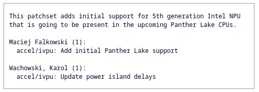 2024 10 05 23 44 55 เผยอินเทลเตรียมใช้กราฟฟิก Intel 5th Gen NPU  รุ่นที่ 5 ในซีพียู Panther Lake รุ่นต่อไปในอนาคต