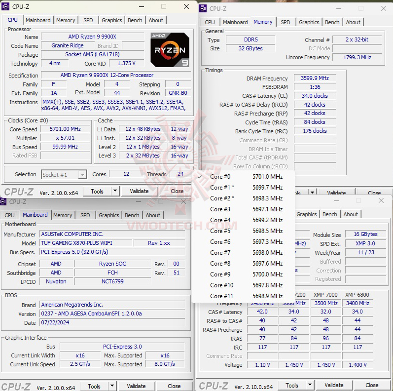 cpuid 57 oc ASUS TUF GAMING X870 PLUS WIFI REVIEW