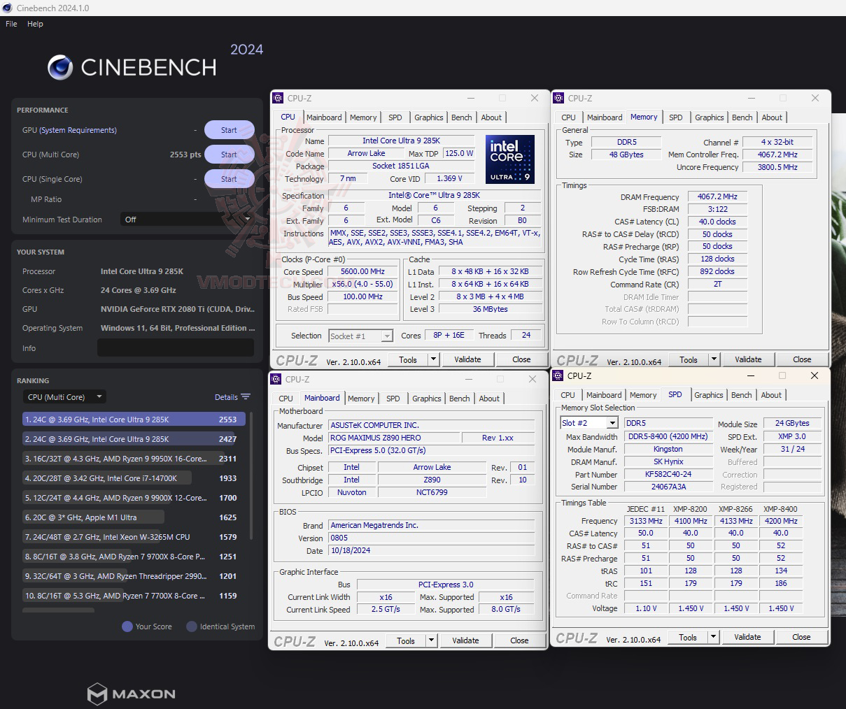 c24 oc Intel Core Ultra 9 285K PROCESSOR REVIEW 