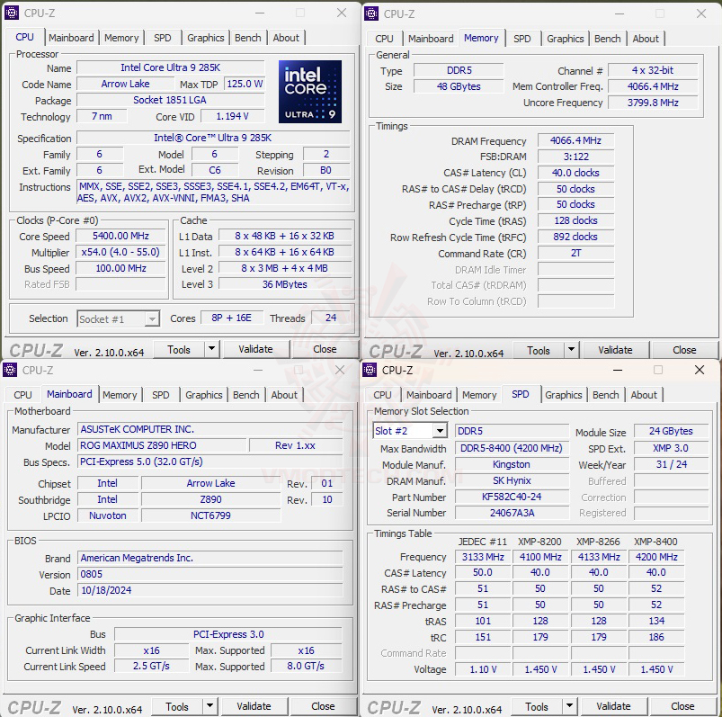 cpuid Intel Core Ultra 9 285K PROCESSOR REVIEW 