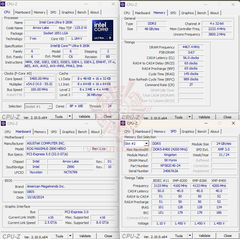 mem9000 maxx Intel Core Ultra 9 285K PROCESSOR REVIEW 