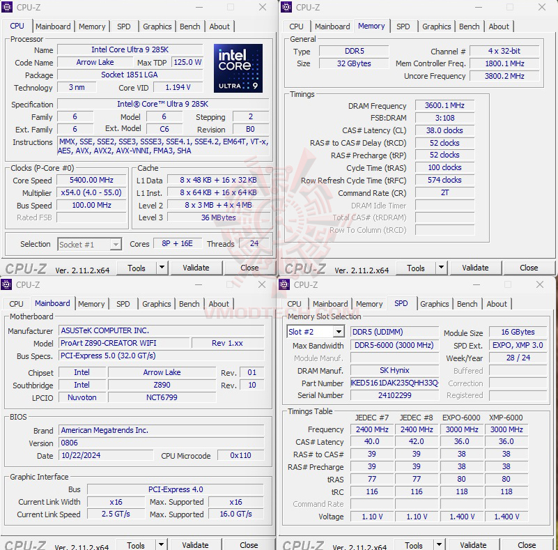 cpuid oc HIKSEMI FUTURE U100 RGB DDR5 6000 16GBX2 REVIEW