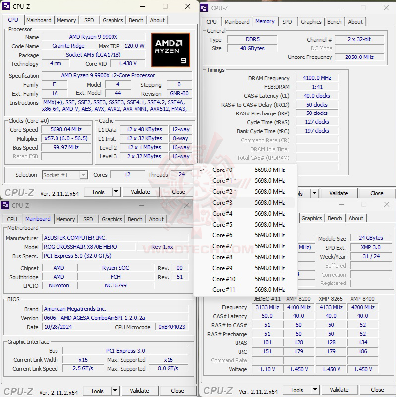 cpuid oc 57 ASUS ROG CROSSHAIR X870E HERO REVIEW 