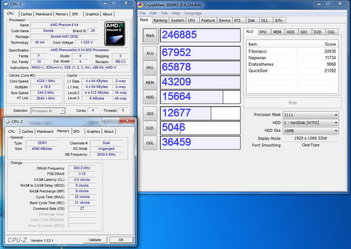 crytalmark1 AMD Phenom II X2 555BE @ X4 B55 Review