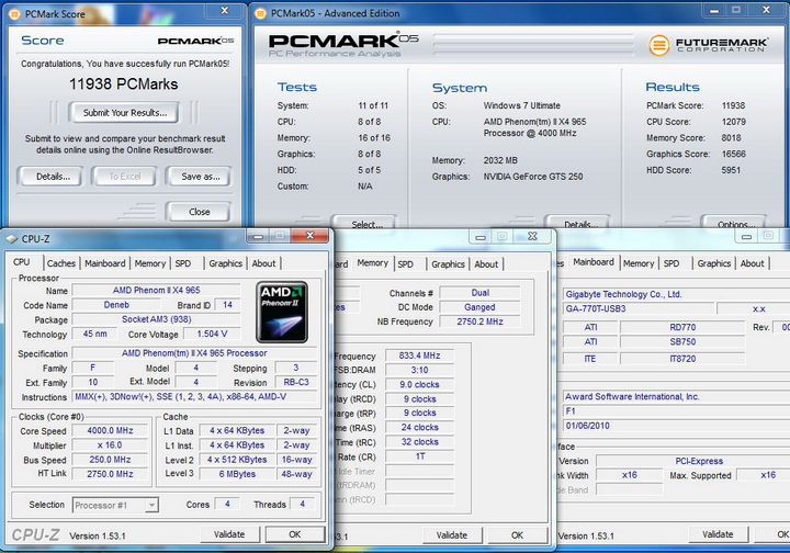 pcmark051 Gigabyte 770T USB3 Review