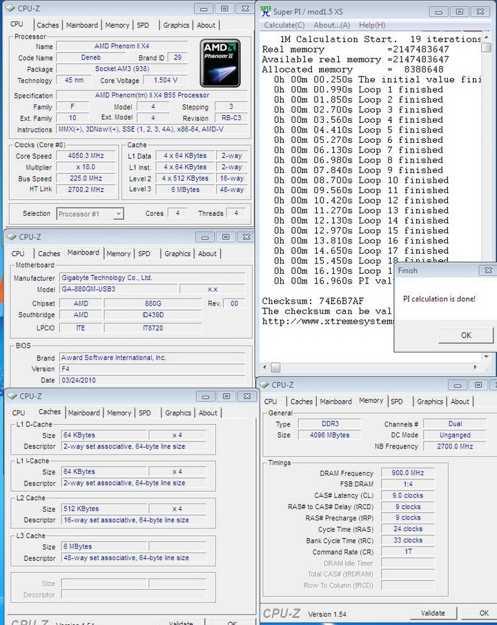 pi1m Gigabyte 880GM USB3 Review