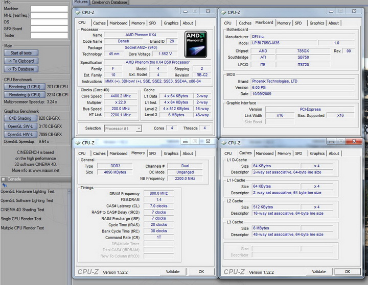 cinebench952 DFI vs DRYICE  Hoo Cool...