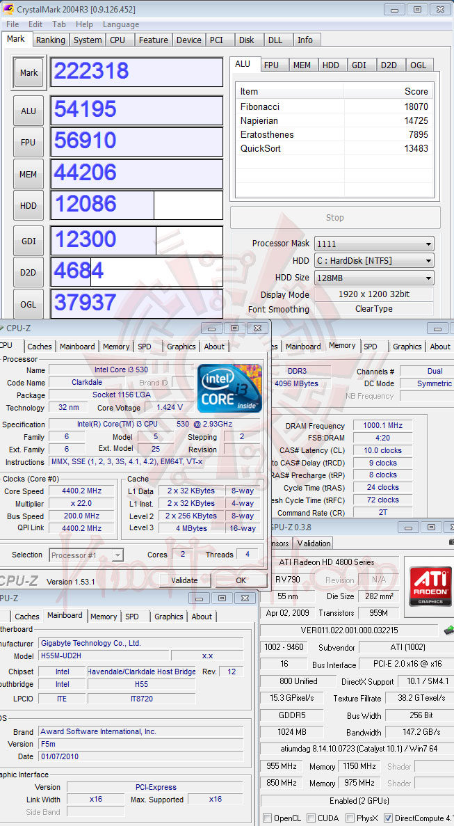 crystalmark GIGABYTE GA H55M UD2H : Review