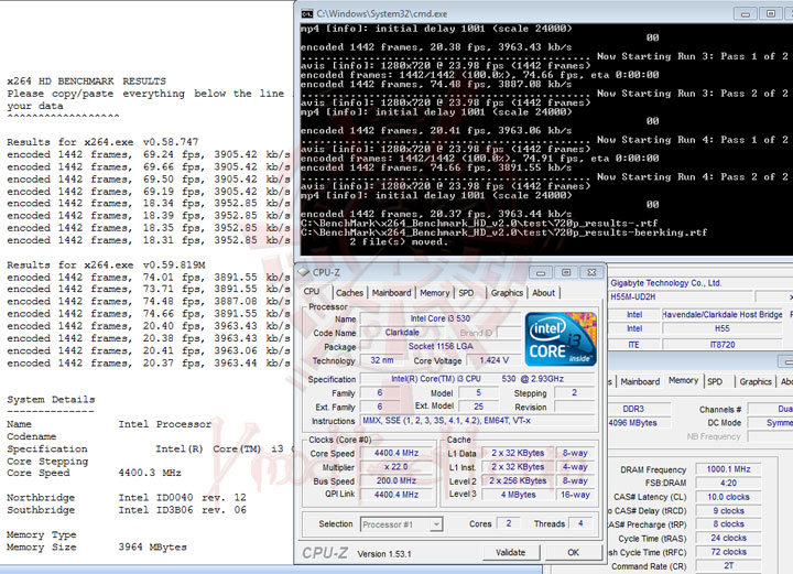 x264 GIGABYTE GA H55M UD2H : Review