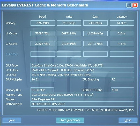 everest2 MSI G41TM E43 Review