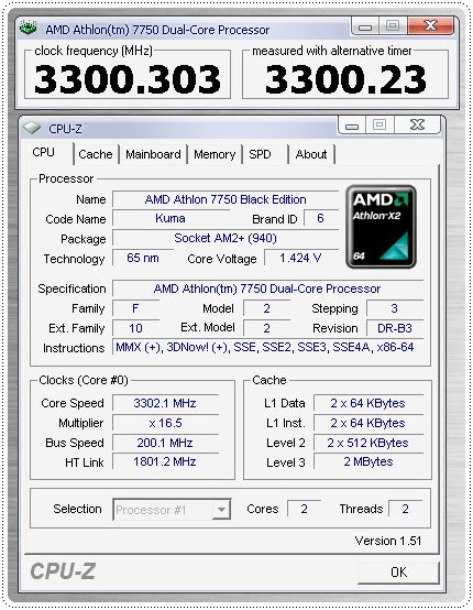 1 x2 7750be 33ghz info cpuz cpu CPU Group Test สำหรับคอเกมส์ฯ