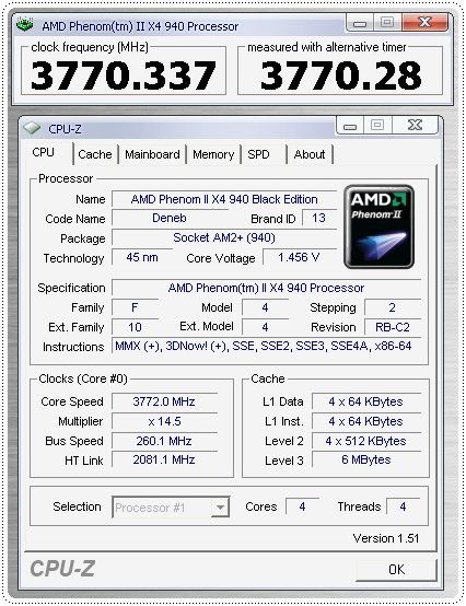 1 x4 phenomii 940be 260x145 147v info cpuz cpu CPU Group Test สำหรับคอเกมส์ฯ