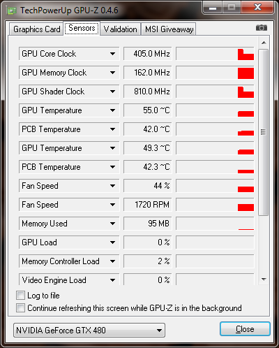 gpuz 02 GALAXY nVidia Geforce GTX480 : Review