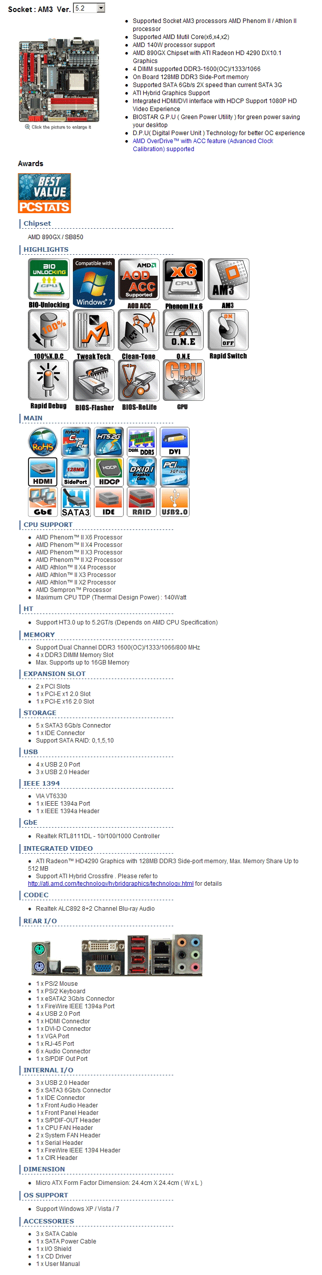 ta890gxe specific Biostar TA890GXE [Ver 5.2]