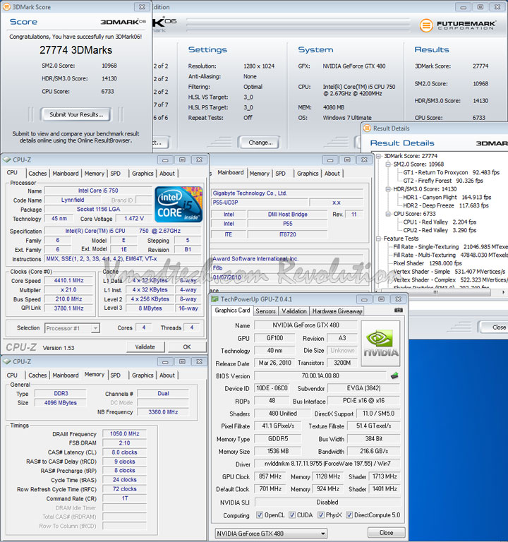 gtx 480 3d06 oc EVGA Geforce GTX480 Review