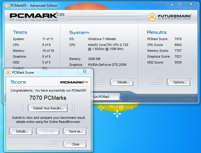 pcm05 MSI GT640 Performance & OVERCLOCK !! กับซีพียู Core i7 Q720 m