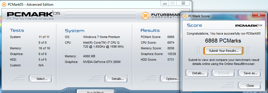 pcm05 Review : DELL Alienware M15x Core i7 720 & Geforce GTX260m