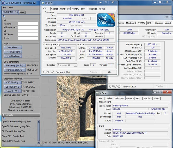 cb95 New Intel Core i5 Westmere CPU integrated graphics platform
