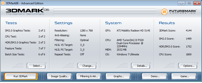 06 Review : Toshiba Satellite L640 (AMD Turion II P520)