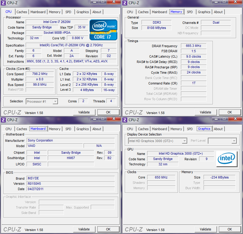 cpuz Review : Sony new VAIO Z (VPCZ217GH)