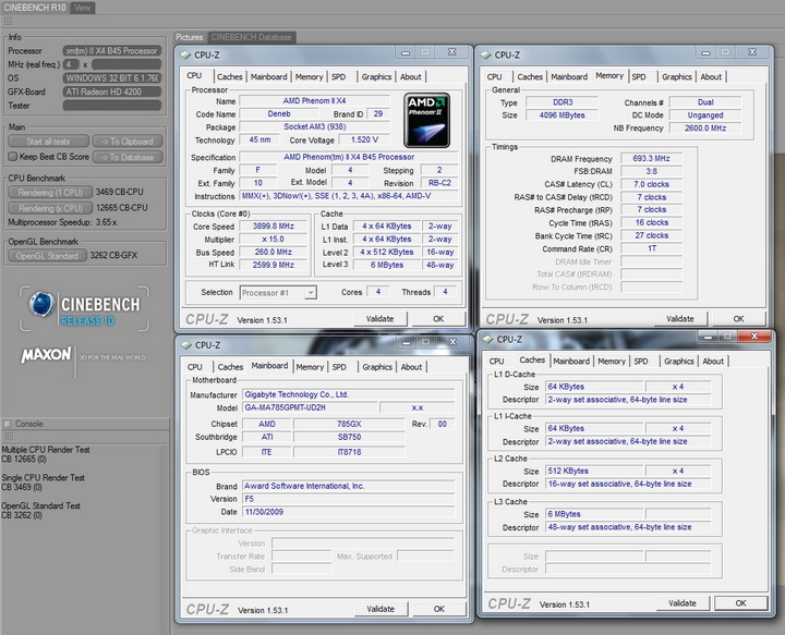 r108 AMD  Phenom II 545 @ 4 Cores !!!  