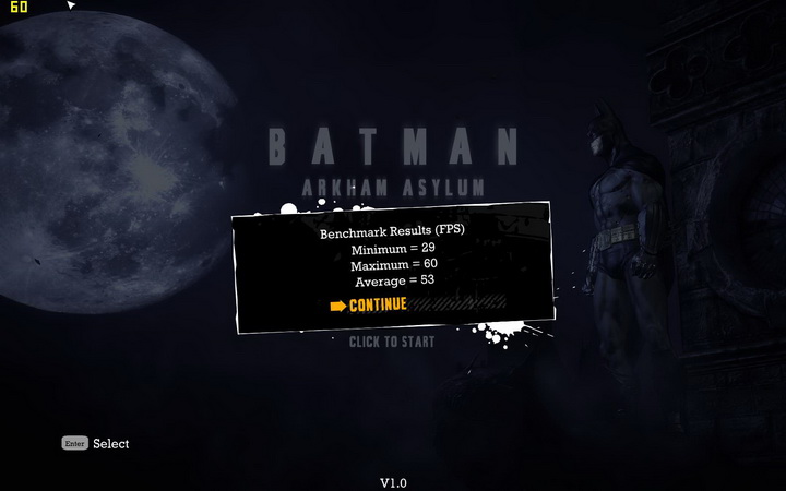 batman result EVGA GeForce GTS 450 1024GB GDDR5 Review