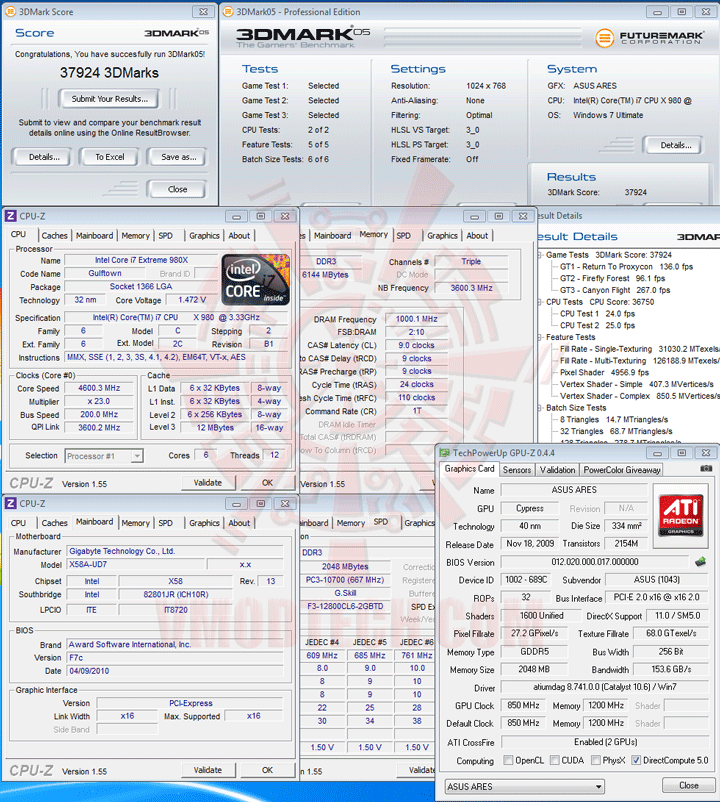 05 df ASUS ARES HD 5870 X2 4GB GDDR5 Review