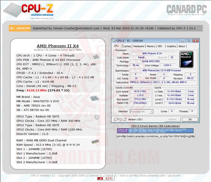 validate ASUS M4A785TD V EVO Review