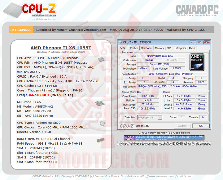 validate ECS A885GM A2 AM3 Motherboard Review