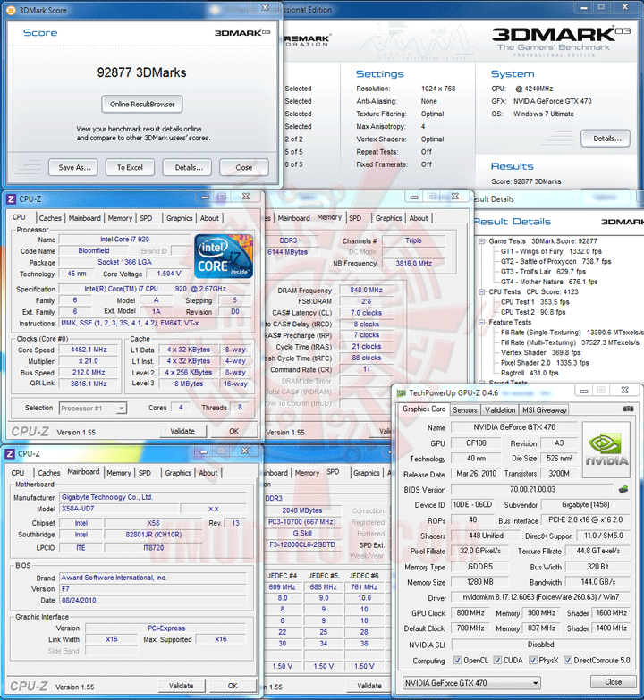 03 oc GIGABYTE GTX 470 SUPER OVERCLOCK 1280MB GDDR5 Review