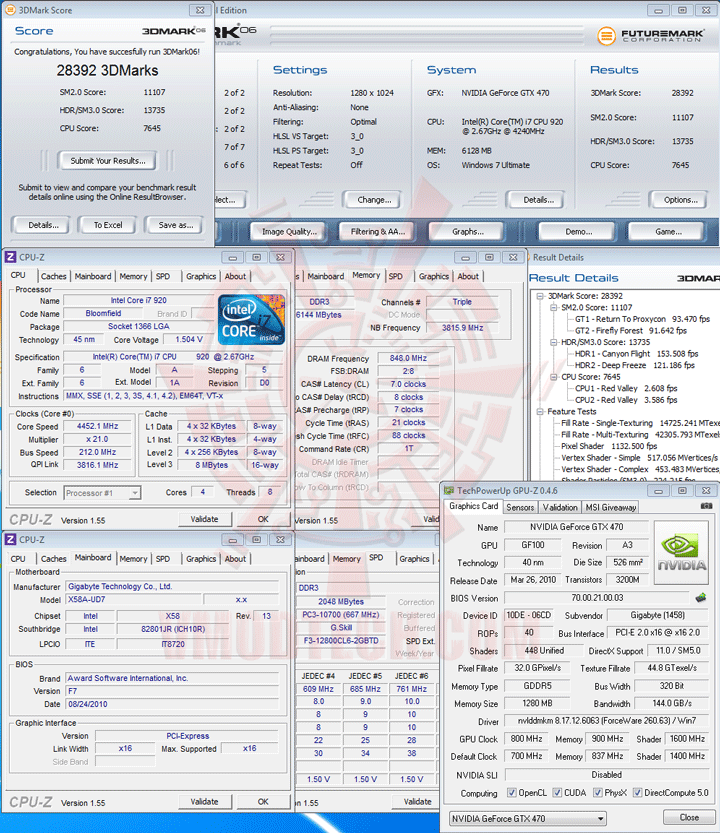 06 oc GIGABYTE GTX 470 SUPER OVERCLOCK 1280MB GDDR5 Review