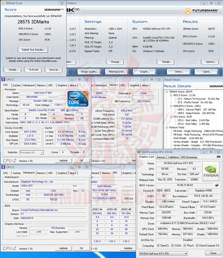 06 ov GIGABYTE GTX 470 SUPER OVERCLOCK 1280MB GDDR5 Review