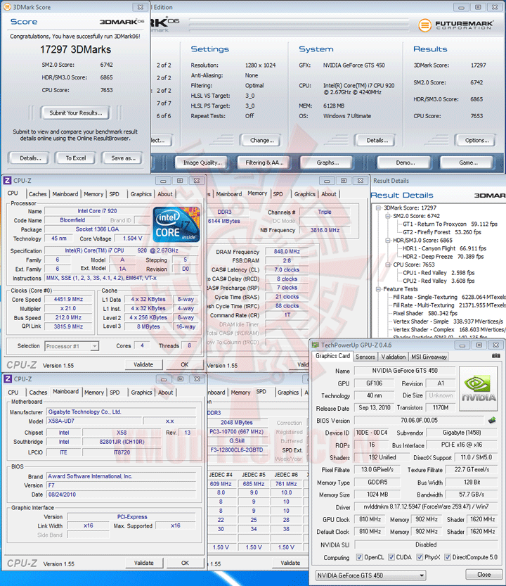 06 df GIGABYTE NVIDIA GeForce GTS 450 1024MB GDDR5 Review