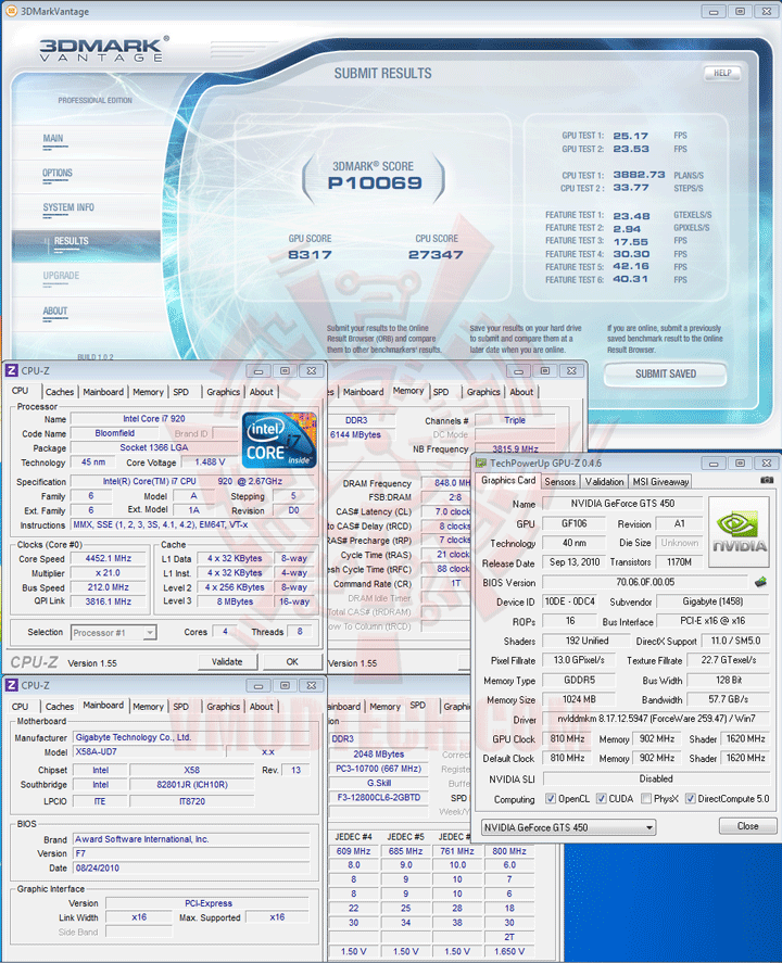 07np df GIGABYTE NVIDIA GeForce GTS 450 1024MB GDDR5 Review